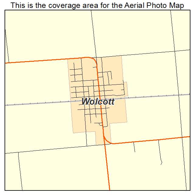 Wolcott, IN location map 