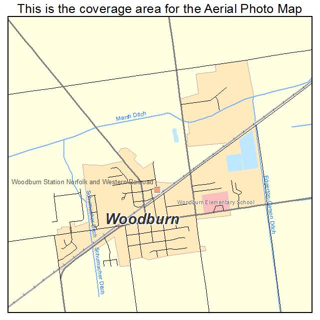Woodburn, IN location map 