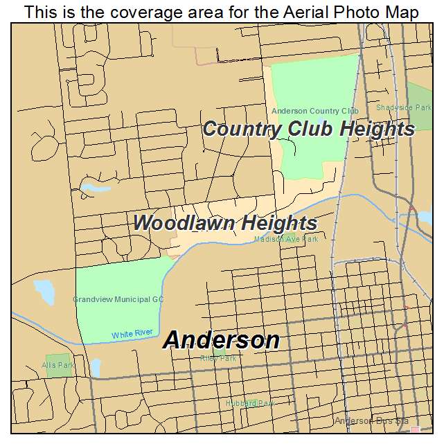 Woodlawn Heights, IN location map 