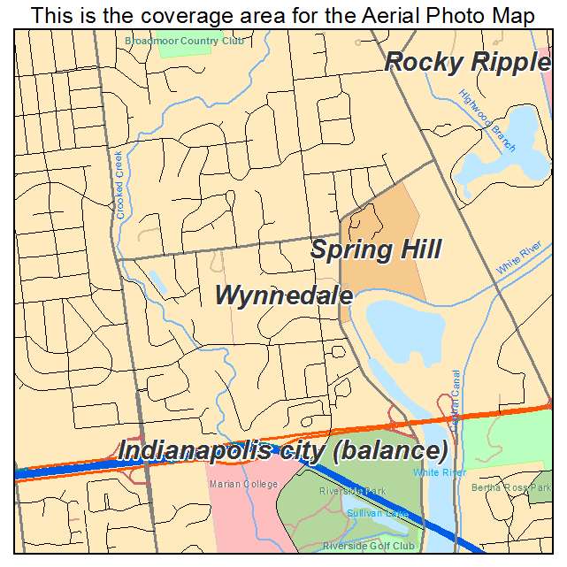 Wynnedale, IN location map 