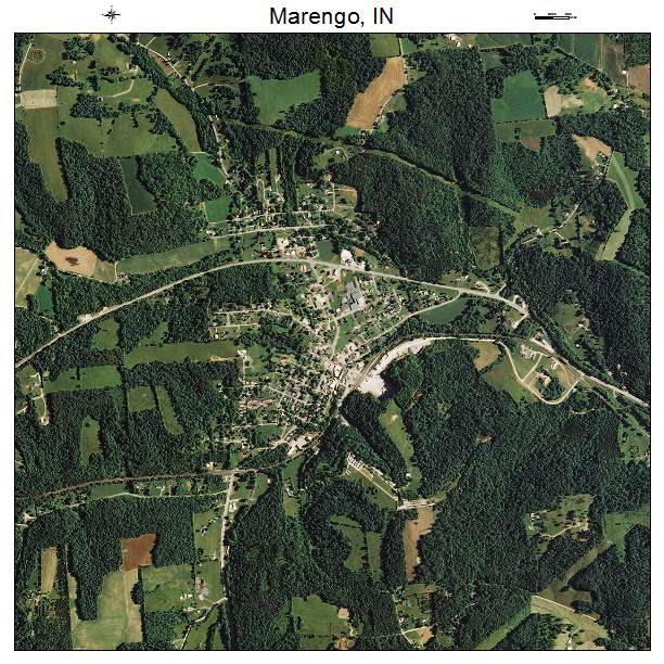 Marengo, IN air photo map