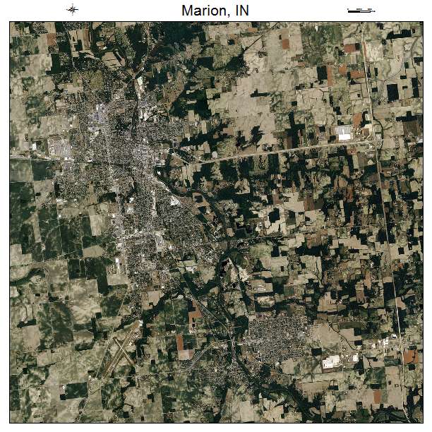 Marion, IN air photo map