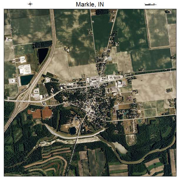 Markle, IN air photo map