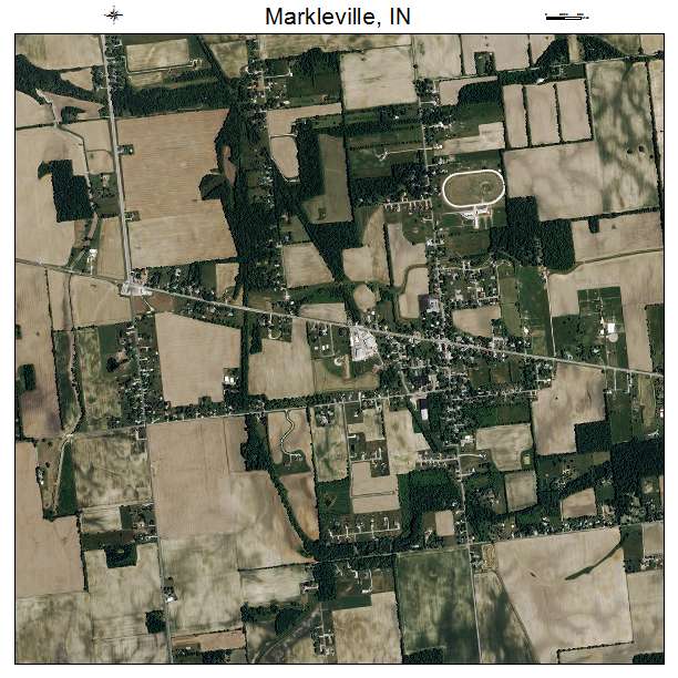Markleville, IN air photo map
