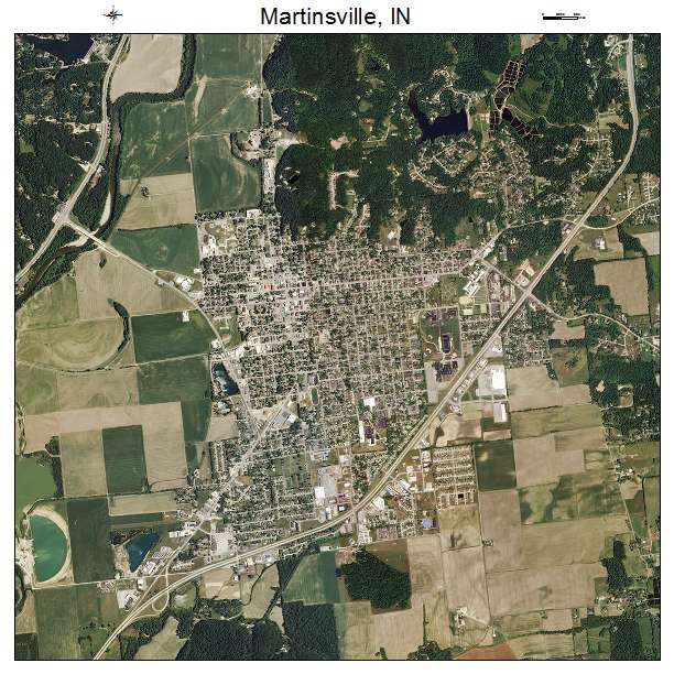 Martinsville, IN air photo map