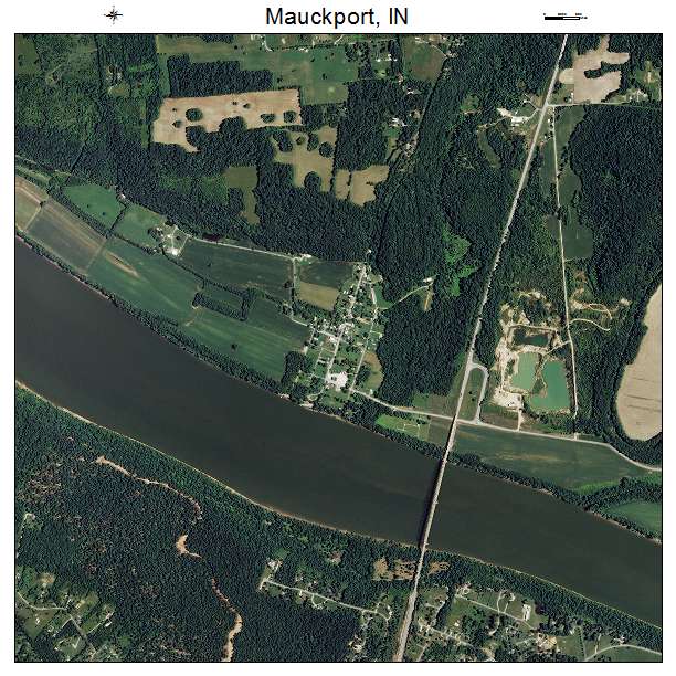 Mauckport, IN air photo map