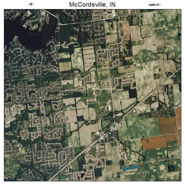 McCordsville, IN air photo map