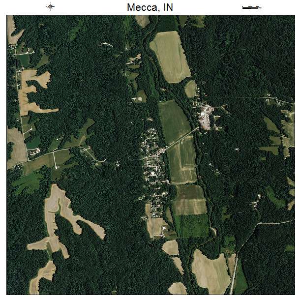 Mecca, IN air photo map