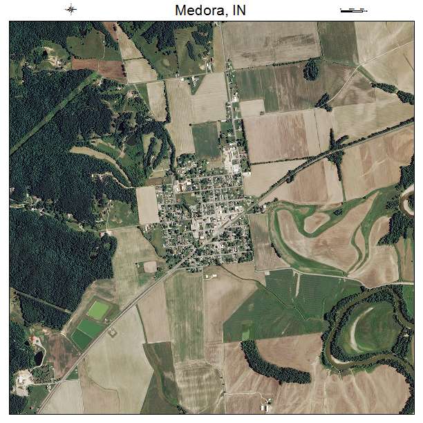 Medora, IN air photo map