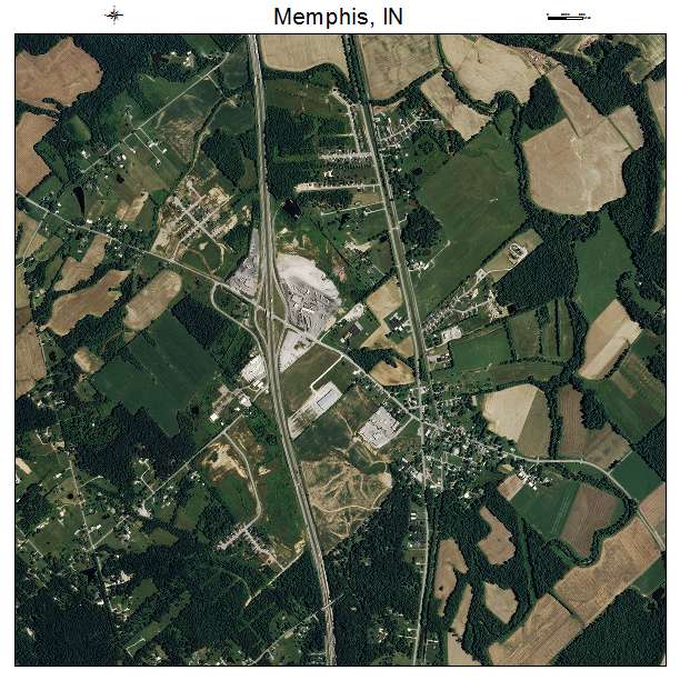 Memphis, IN air photo map
