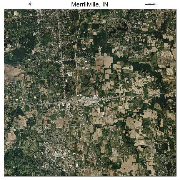 Merrillville, IN air photo map