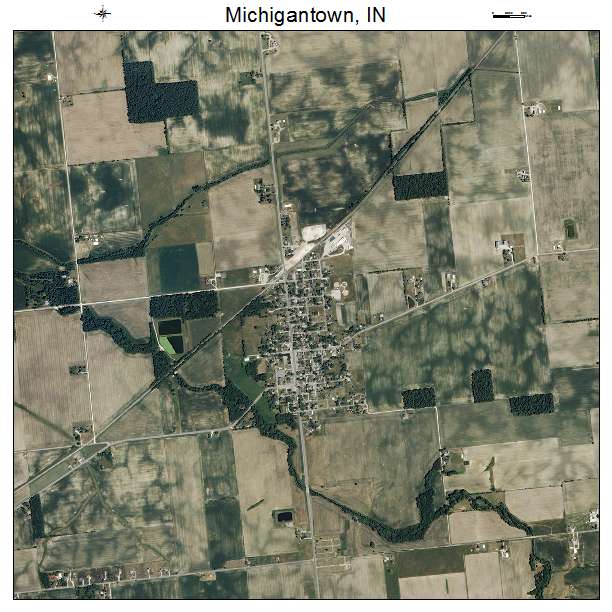 Michigantown, IN air photo map