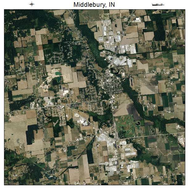 Middlebury, IN air photo map