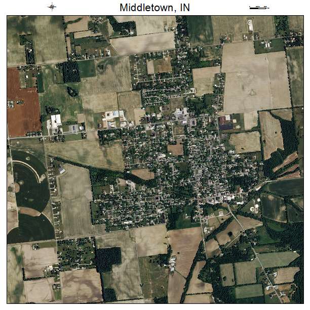 Middletown, IN air photo map