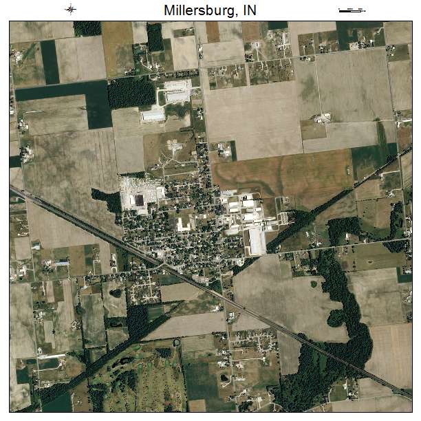 Millersburg, IN air photo map