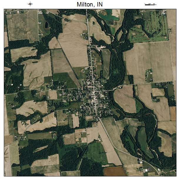 Milton, IN air photo map