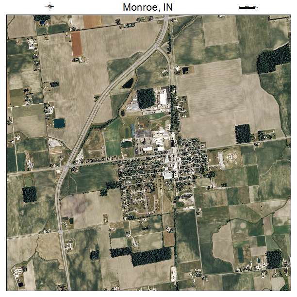 Monroe, IN air photo map