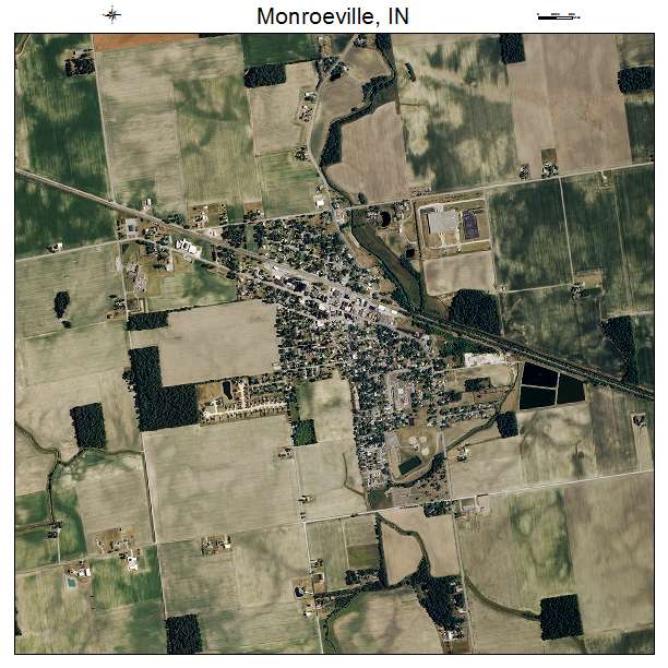 Monroeville, IN air photo map
