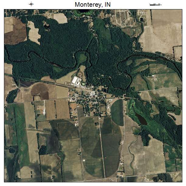 Monterey, IN air photo map