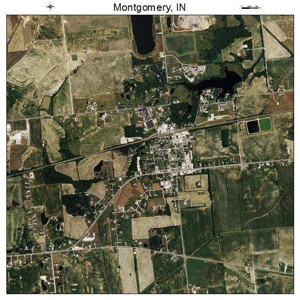 Montgomery, IN air photo map