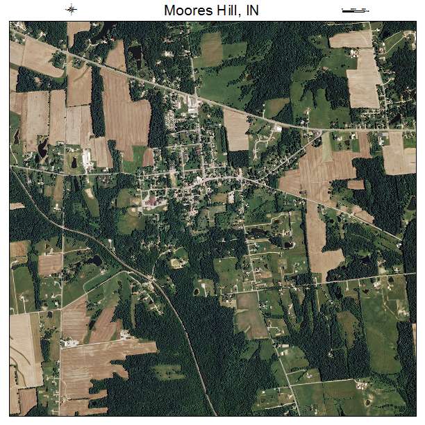 Moores Hill, IN air photo map