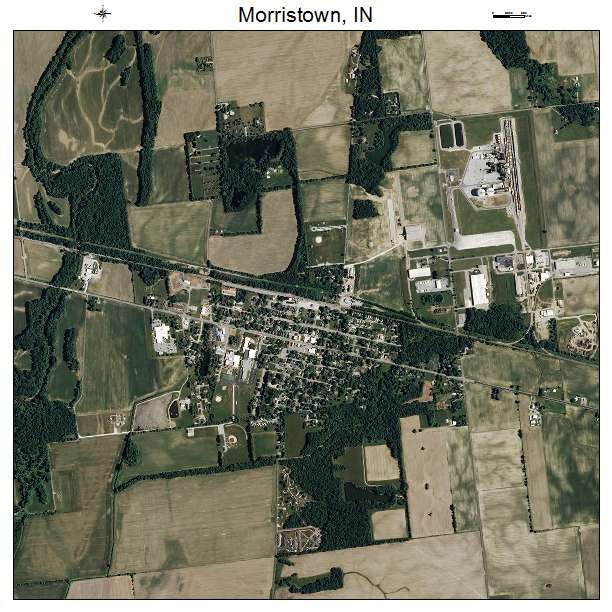 Morristown, IN air photo map