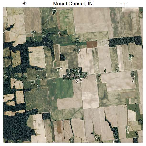 Mount Carmel, IN air photo map