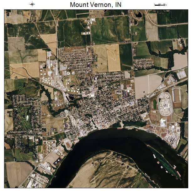 Mount Vernon, IN air photo map