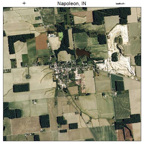 Napoleon, IN air photo map