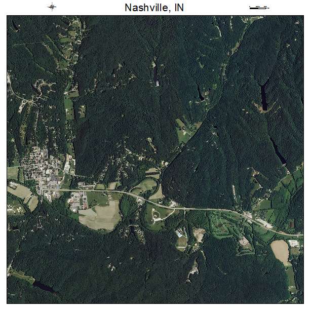 Nashville, IN air photo map