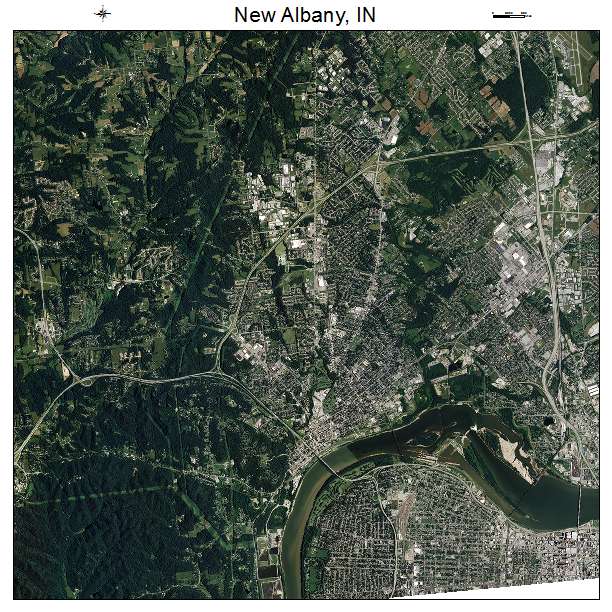 New Albany, IN air photo map