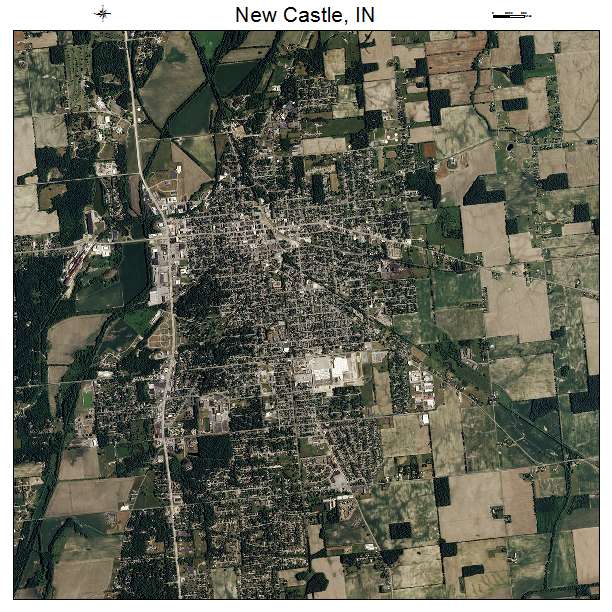 New Castle, IN air photo map