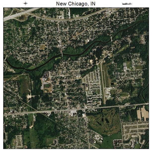 New Chicago, IN air photo map