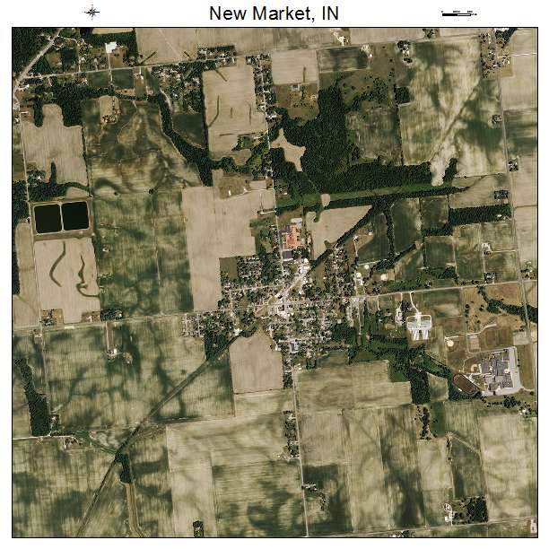 New Market, IN air photo map