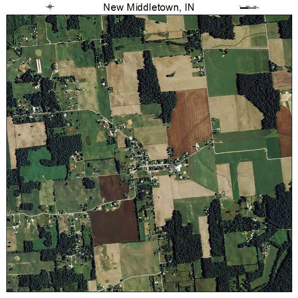 New Middletown, IN air photo map