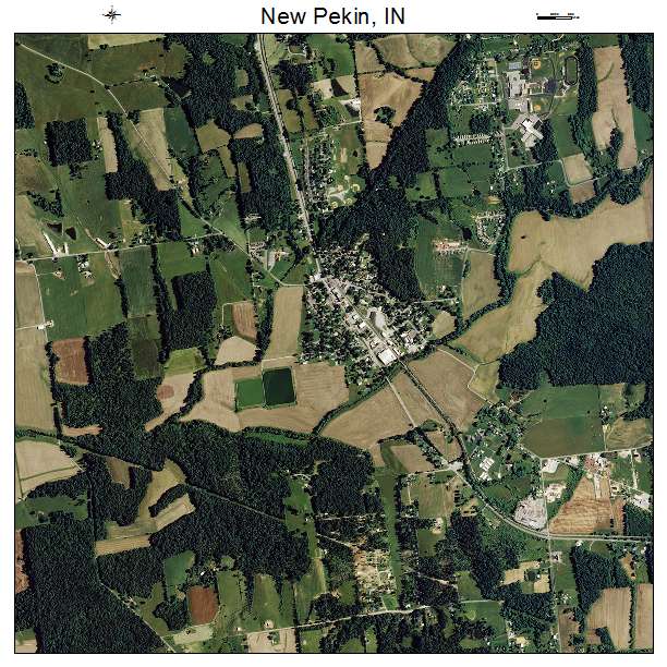 New Pekin, IN air photo map