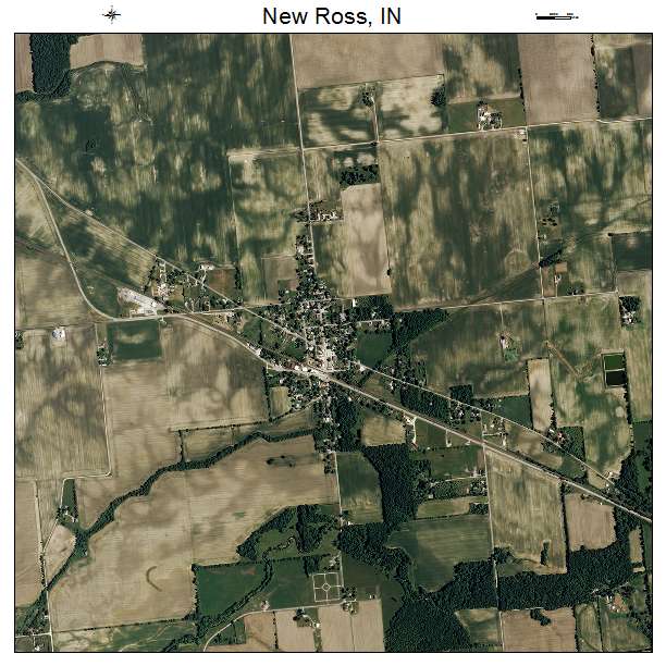 New Ross, IN air photo map