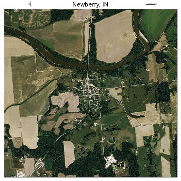 Newberry, IN air photo map