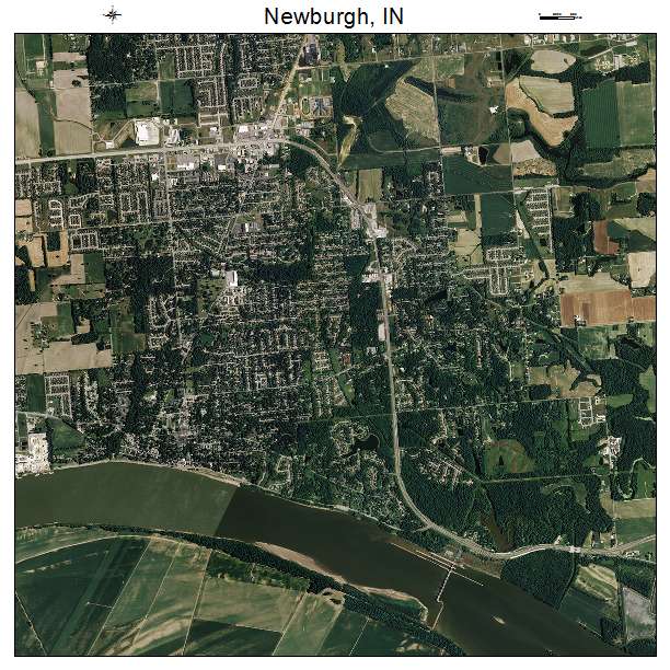 Newburgh, IN air photo map