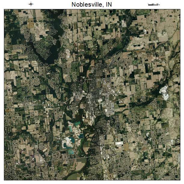 Noblesville, IN air photo map