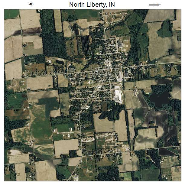 North Liberty, IN air photo map