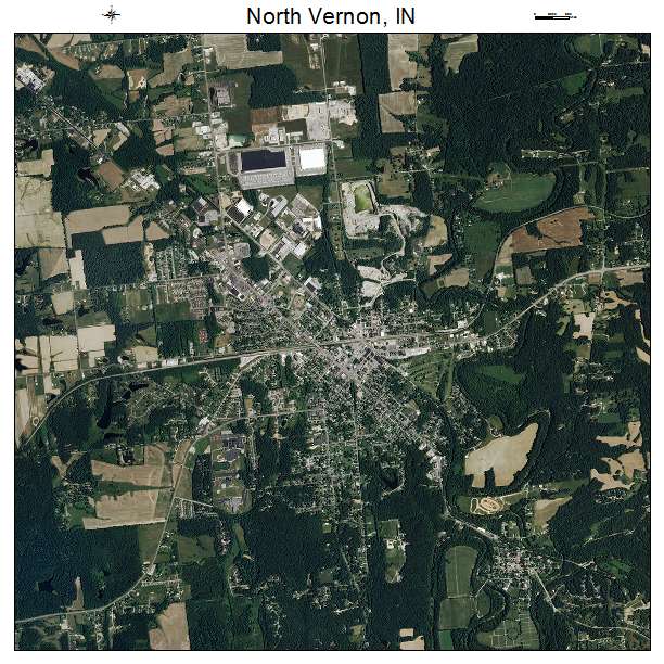 North Vernon, IN air photo map