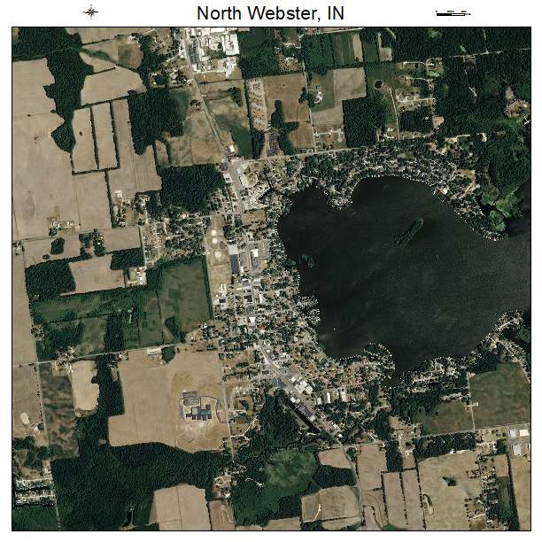 North Webster, IN air photo map