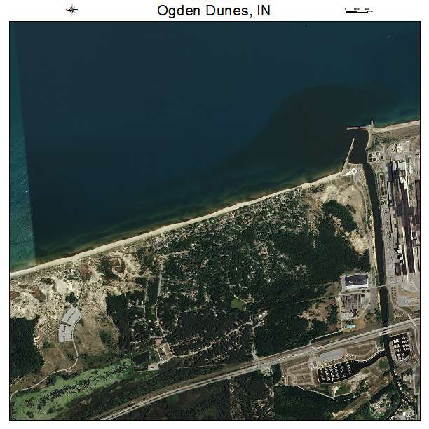 Ogden Dunes, IN air photo map