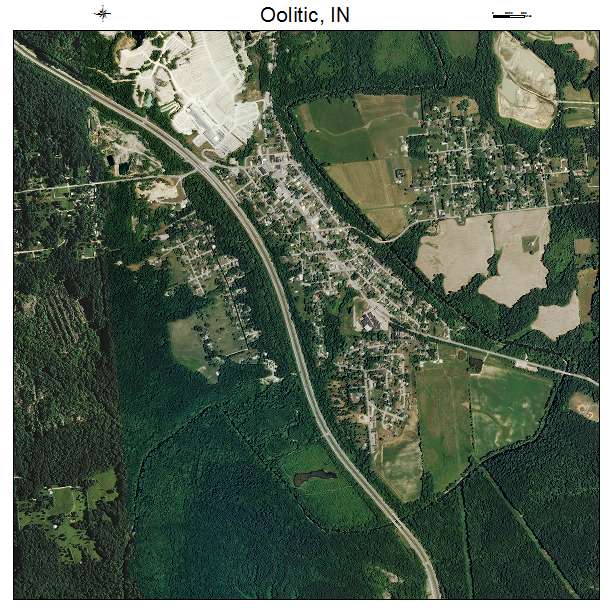 Oolitic, IN air photo map