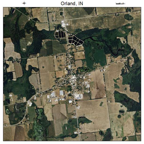 Orland, IN air photo map