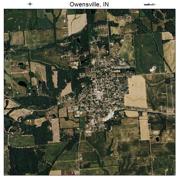 Owensville, IN air photo map