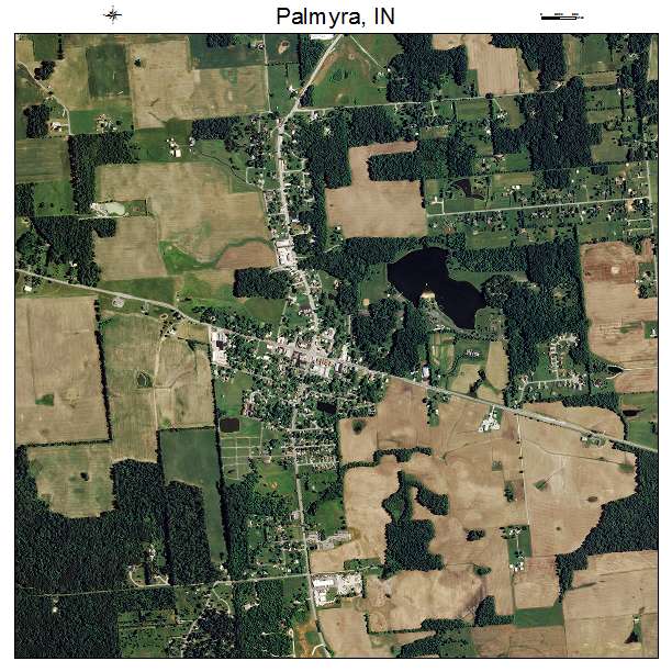 Palmyra, IN air photo map