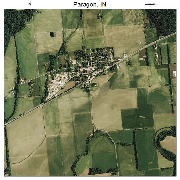 Paragon, IN air photo map