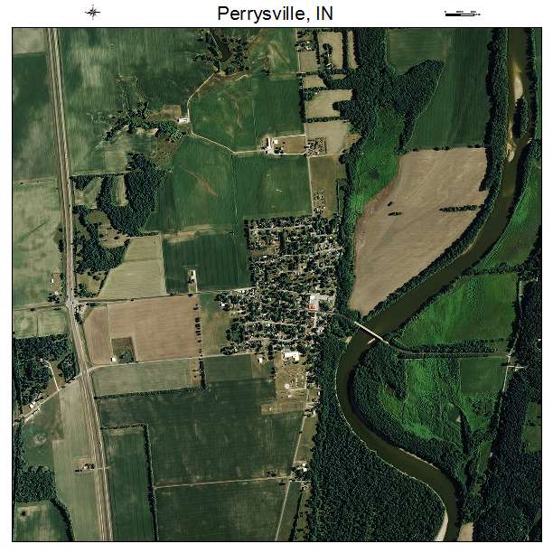 Perrysville, IN air photo map